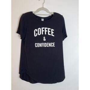 Old Navy Coffee & Confidence Tee Shirt -‎ Size M